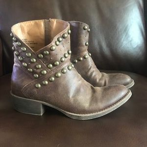 Studded Cowboy Booties Size 8